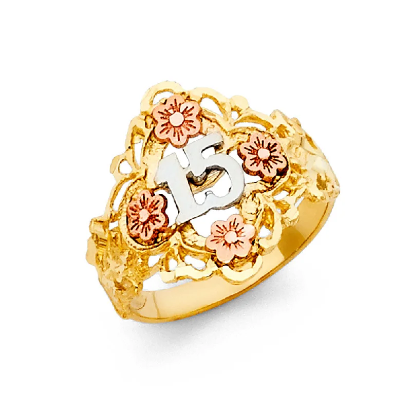 Women’s designer rings-14K 15YEARS RING