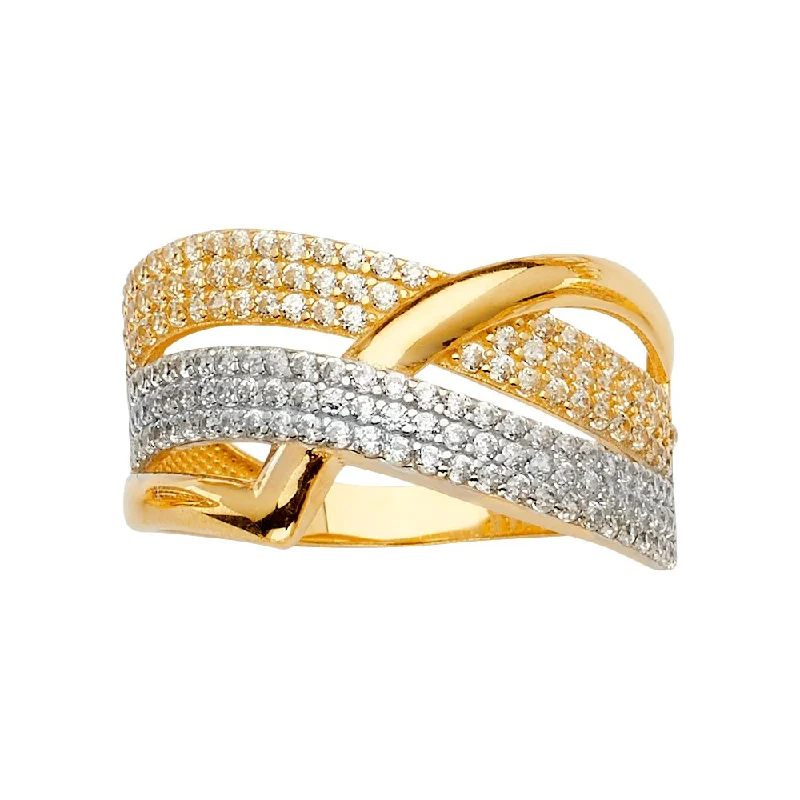 Women’s unique wedding rings-14K CZ Ring