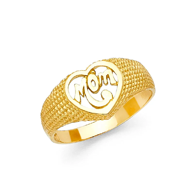 Women’s wedding bands for her-14K MOTHERS RING