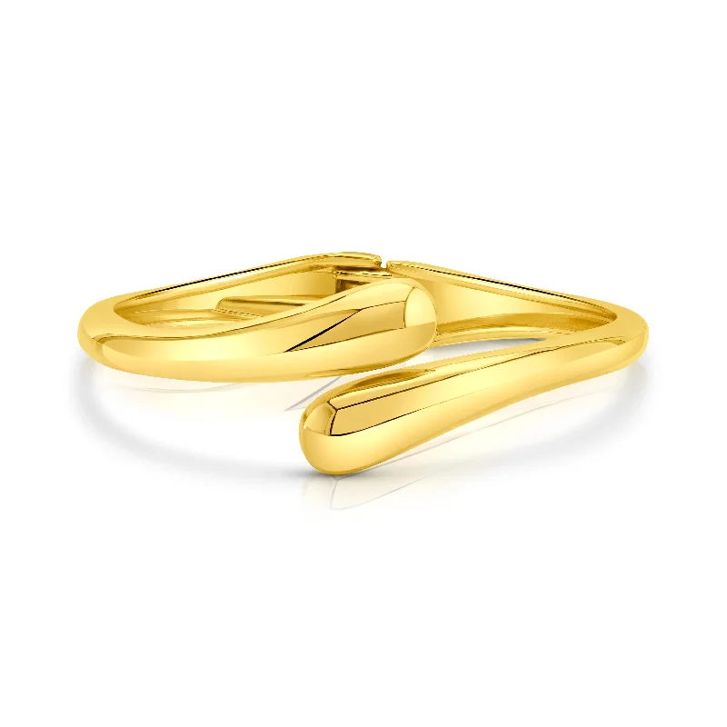 Women’s layered rings-DOUBLE TEARDROP RING, GOLD