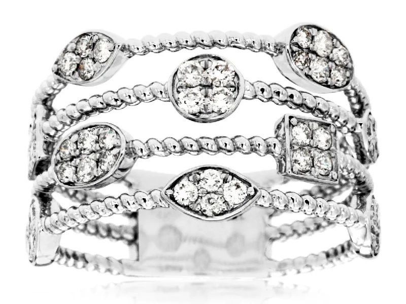 Women’s stackable engagement rings-Bubbles Diamond Fashion Ring