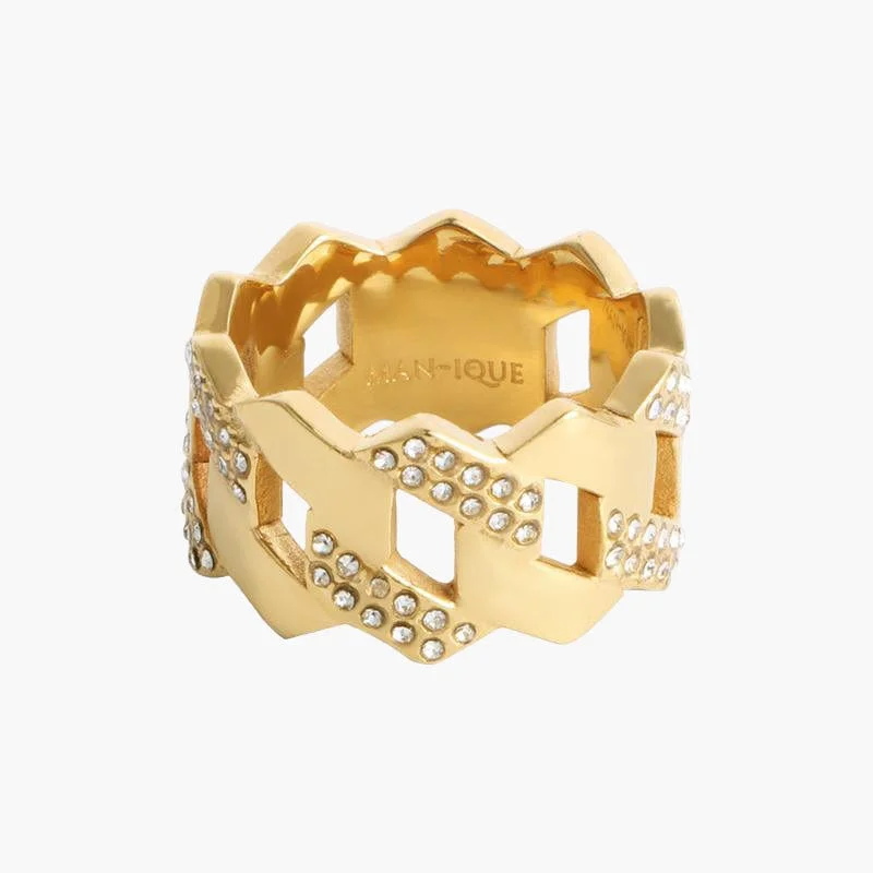 Women’s geometric rings-Classic Chain Ring - Gold