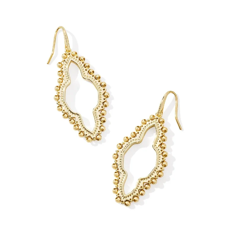 Women’s trendy earrings-Kendra Scott | Abbie Beaded Open Frame Earrings in Gold