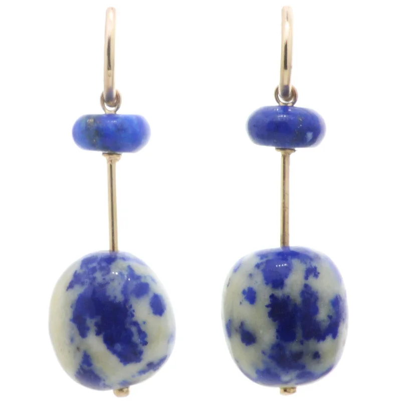 Women’s silver dangly earrings-Swingers Hooplet Earrings Lapis