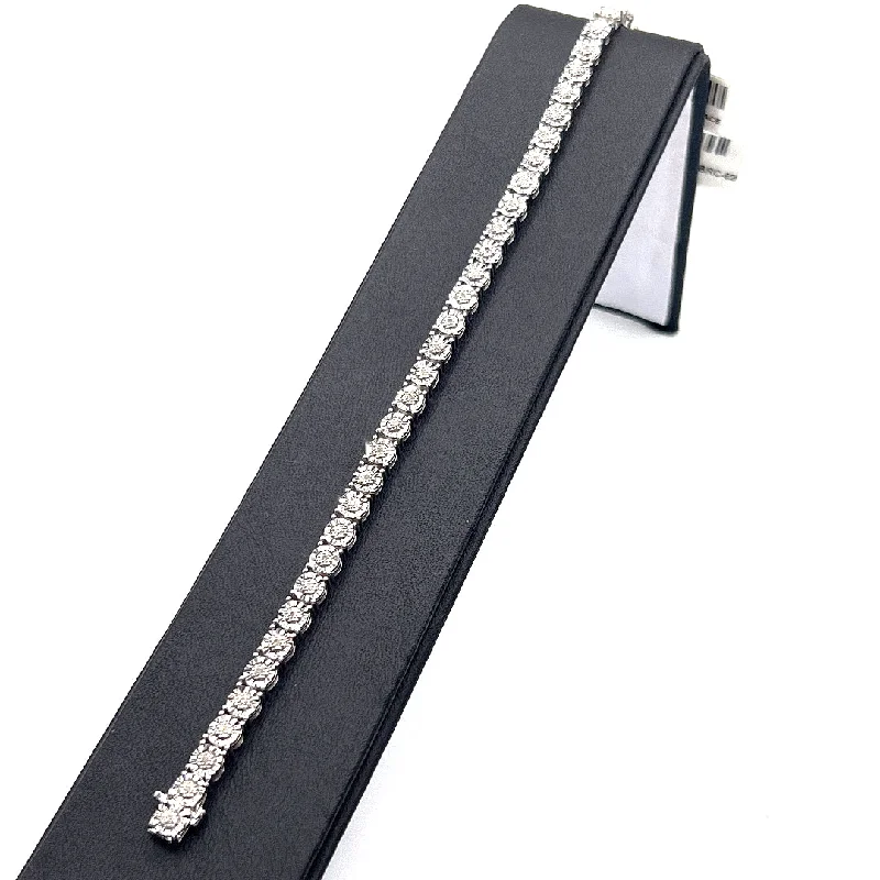 Women’s adjustable bangles-DIAMOND TENNIS BRACELET