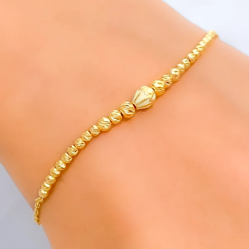 Women’s statement cuff bracelets-Ethereal Dainty 21k Gold Bracelet