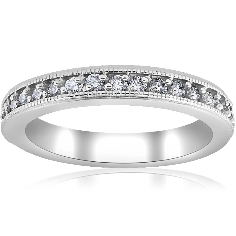 Women’s custom engagement rings-1/3ct Diamond Wedding Ring White Gold