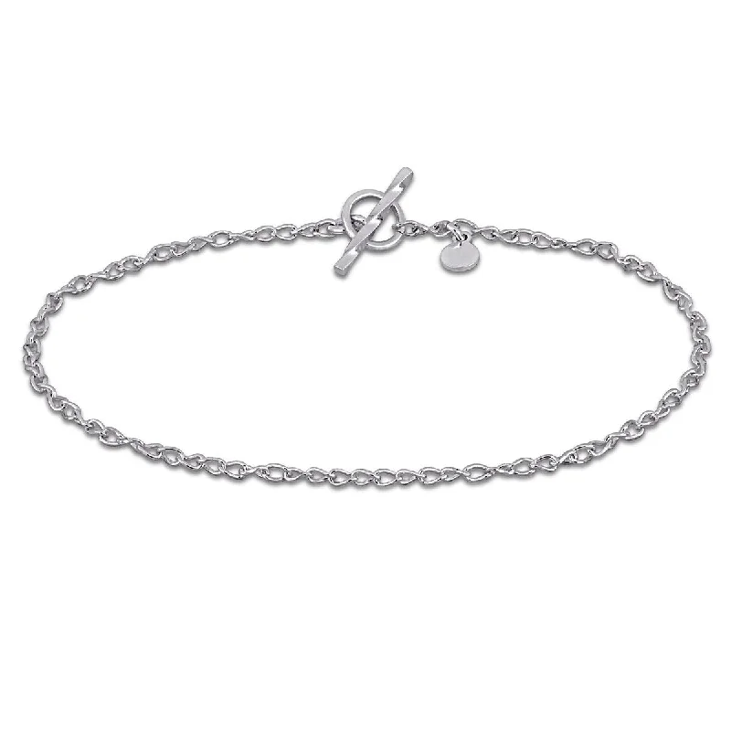 Women’s engraved bangle sets-Miadora 2mm Twist Curb Link Bracelet Sterling Silver-7.5 in