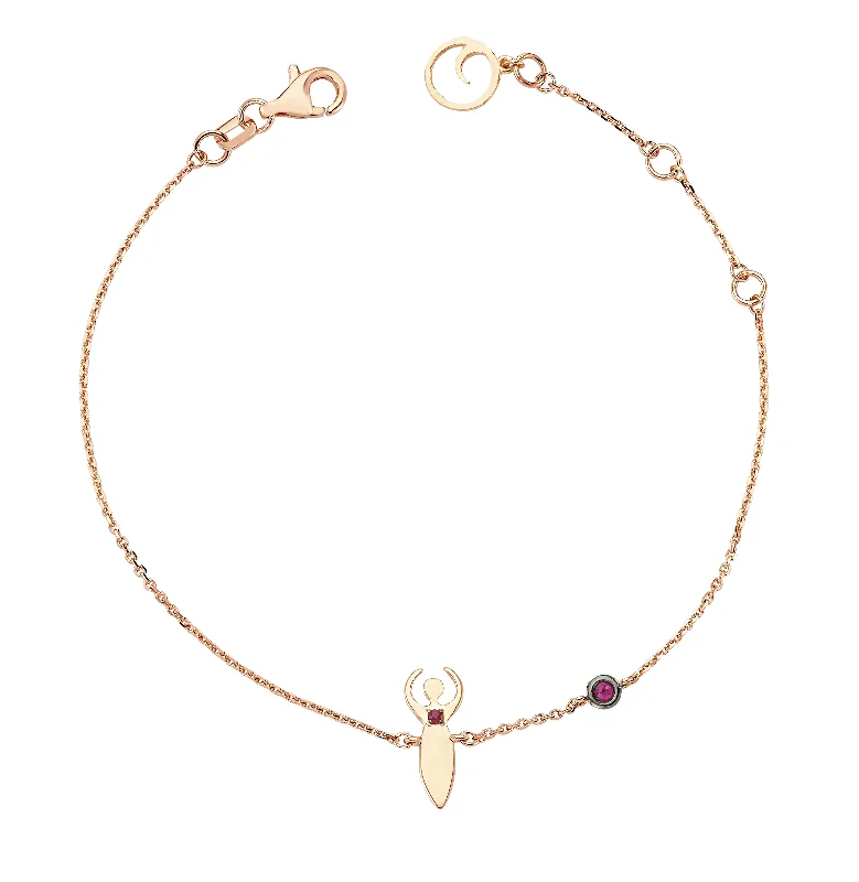 Women’s gemstone bracelets-ARTEMIS GOLD RUBY BRACELET