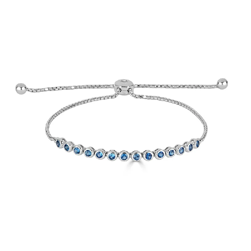 Women’s ethnic bangles-Sapphire and Diamond Adjustable Bracelet