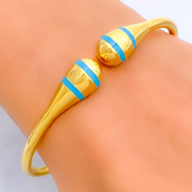 Women’s chic bangles-Elevated Trendy 21k Gold Bangle Bracelet