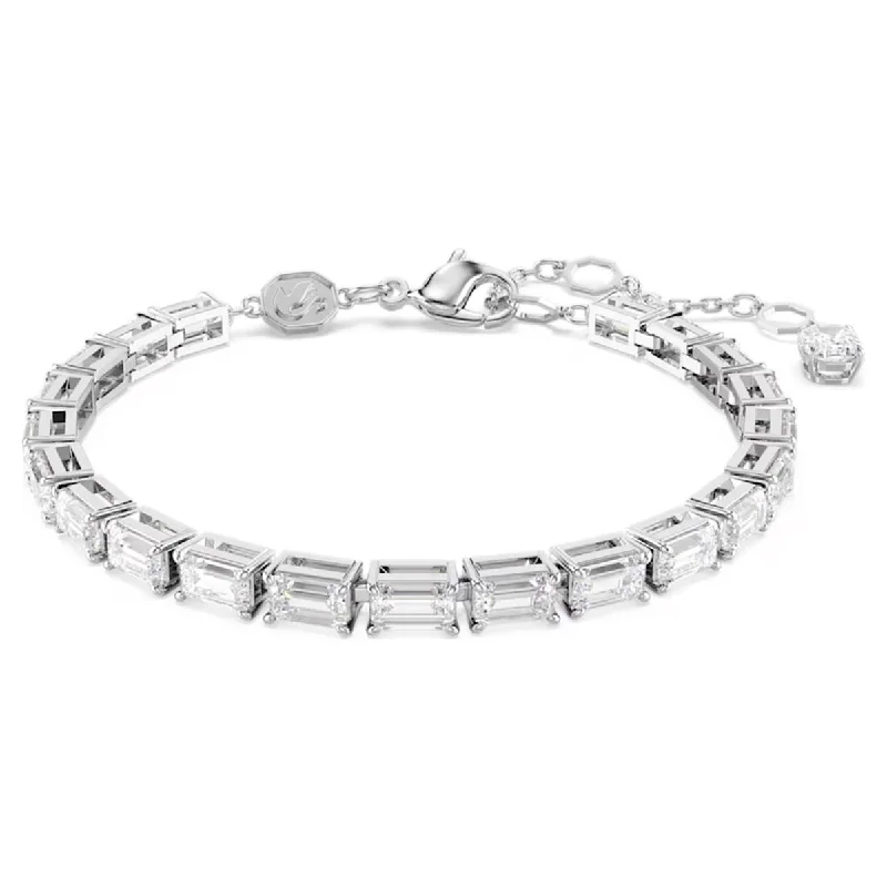 Women’s statement bracelets-Swarovski Matrix Crystal Tennis Bracelet