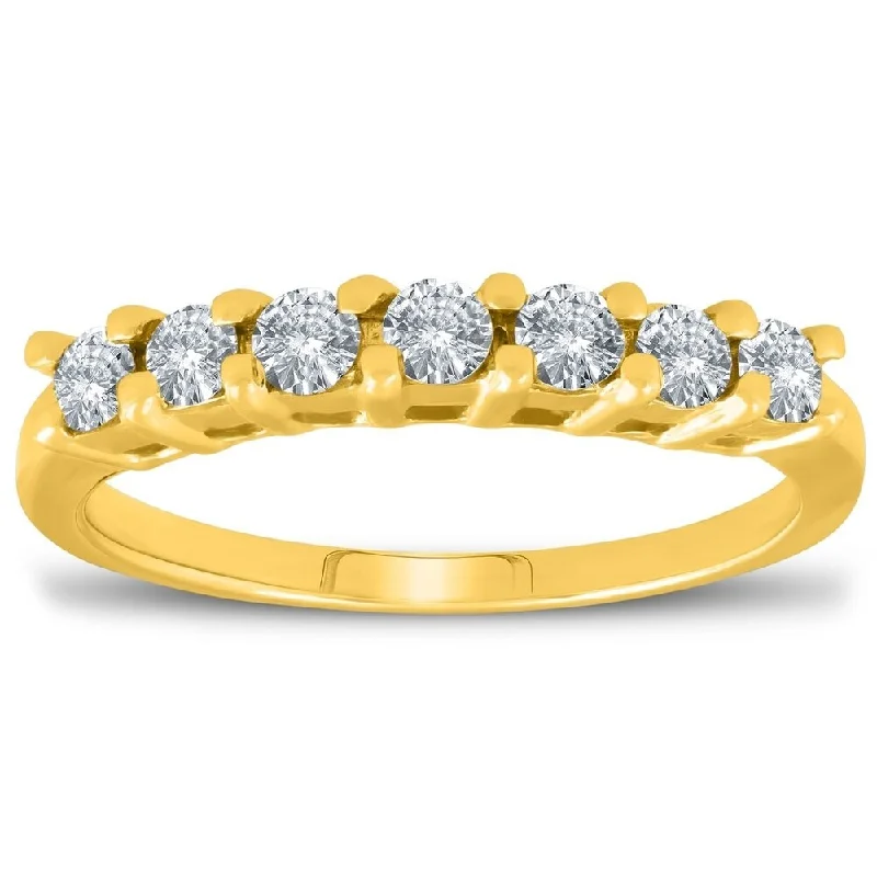 Women’s custom halo engagement rings-Pompeii3 14k Yellow Gold 5/8 Ct TDW Diamond Wedding Ring Lab Grown (G-H/VS1-VS2)