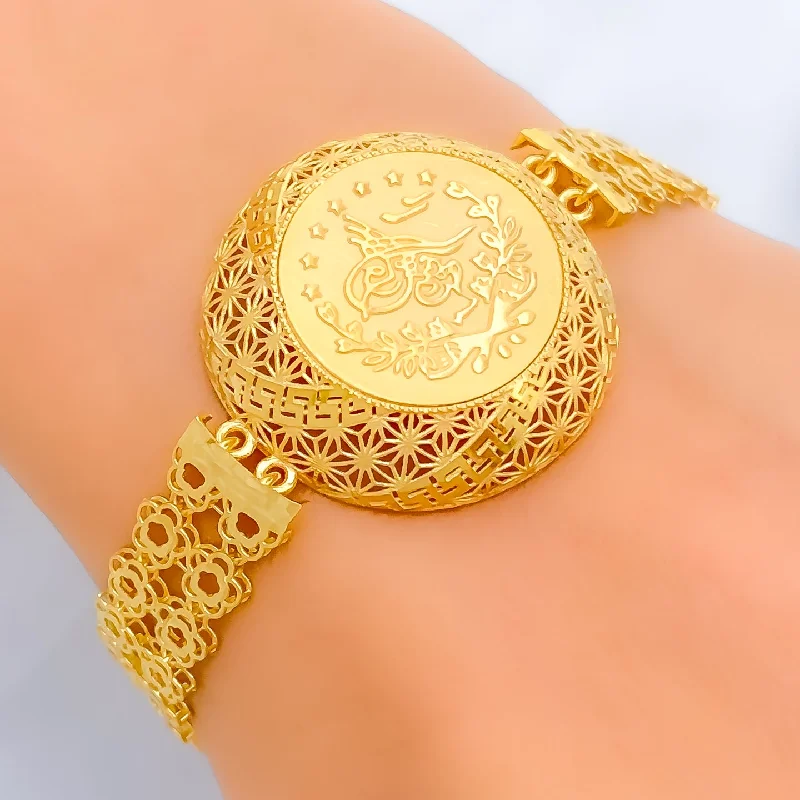 Women’s double-layer bracelets-Royal Dressy 21k Gold Bracelet