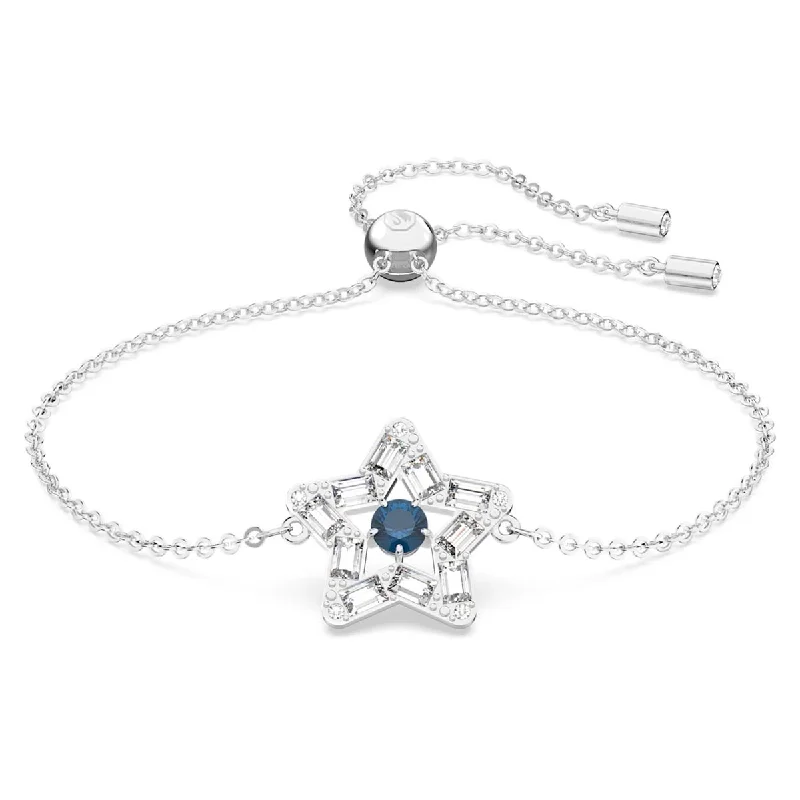 Women’s charm bracelets-Swarovski Crystal Blue Stella Star Bolo Bracelet