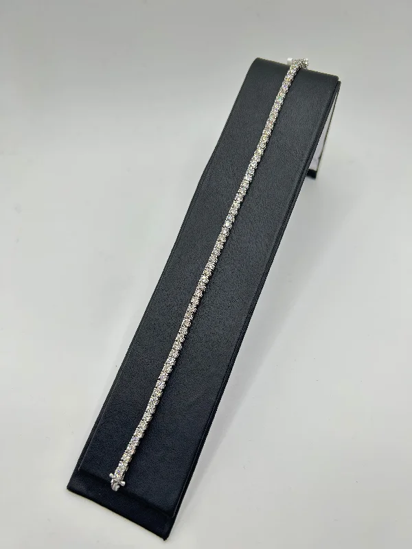 Women’s gemstone bracelets-14KT DIAMOND TENNIS BRACELET