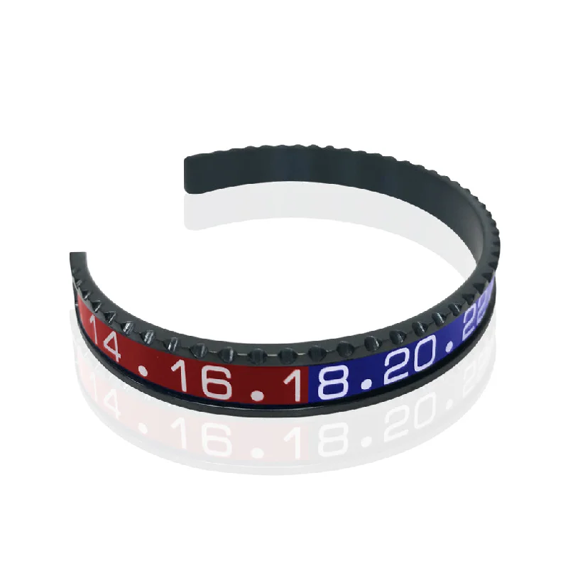 Women’s charm bracelets-Stainless Steel Red and Blue Watch Speedometer Bracelet