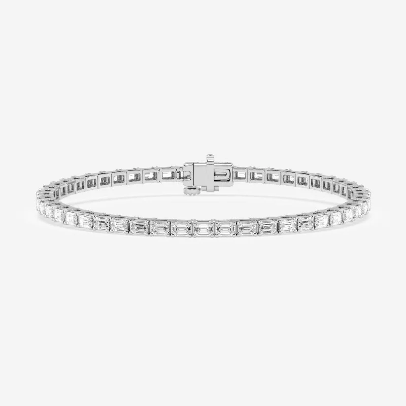 Women’s wedding bracelets-7 Carat Lab Grown Emerald Diamond Tennis Bracelet