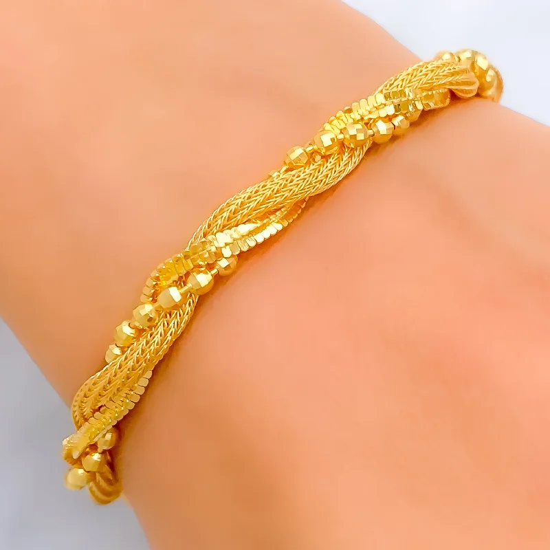 Women’s classic bangles-Vibrant Sophisticated 22K Gold Bracelet