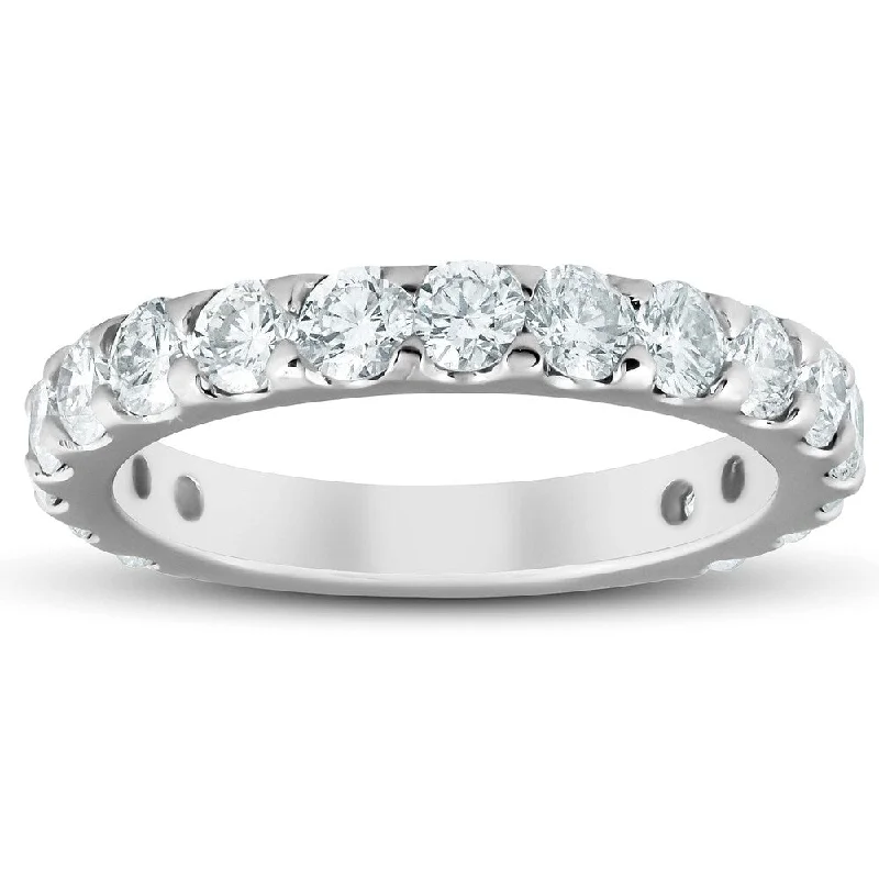 Women’s custom-designed engagement rings-14k White Gold 1.88Ct Diamond Wedding Ring (G/SI)