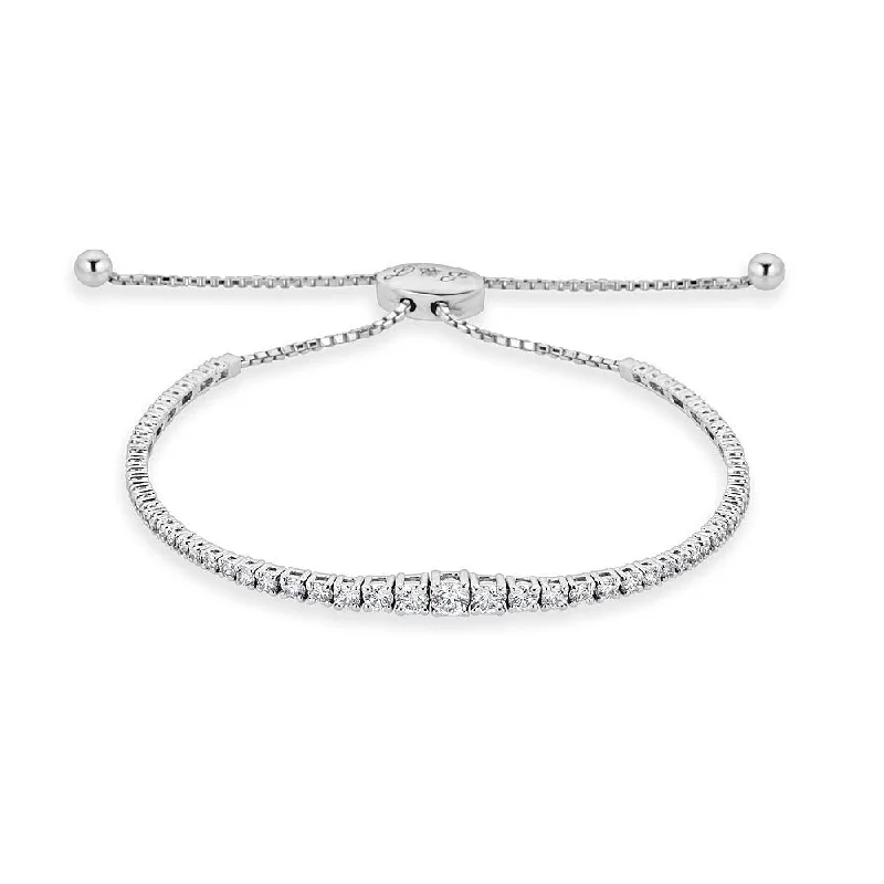 Women’s luxury bangle bracelets-Four-Prong Graduate Adjustable Bracelet