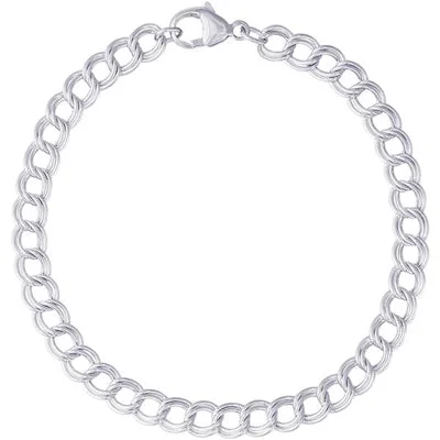 Women’s pearl bracelets-Rembrandt Childrens Charm Bracelet in Sterling Silver (6.25 inches)