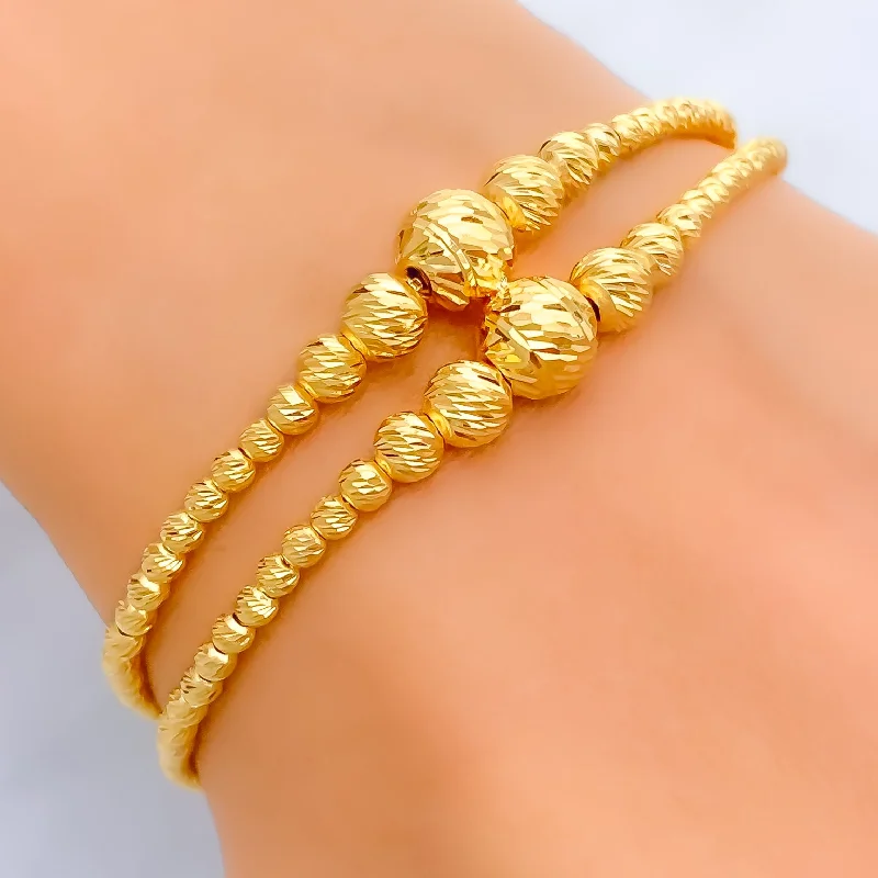 Women’s braided bracelets-Dressy Glowing 21k Gold Bracelet