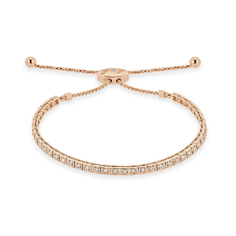 Women’s bridal bracelets-Four-Prong Square Shaped Adjustable Bracelet