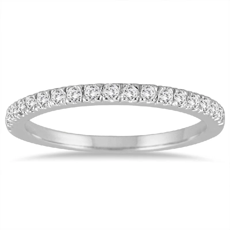 Women’s vintage diamond engagement rings-1/3 Carat TW Diamond Wedding Band in 14K White Gold