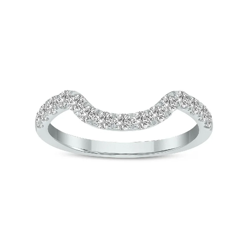 Women’s engagement rings with pave diamonds-Marquee Jewels 5/8 Carat TW Lab Grown Diamond Wedding Band in 14K White Gold