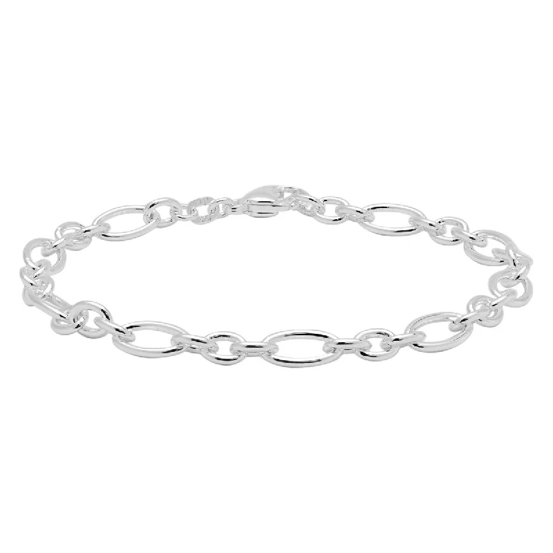 Women’s adjustable bangles-Baroque Link Bracelet in Sterling Silver