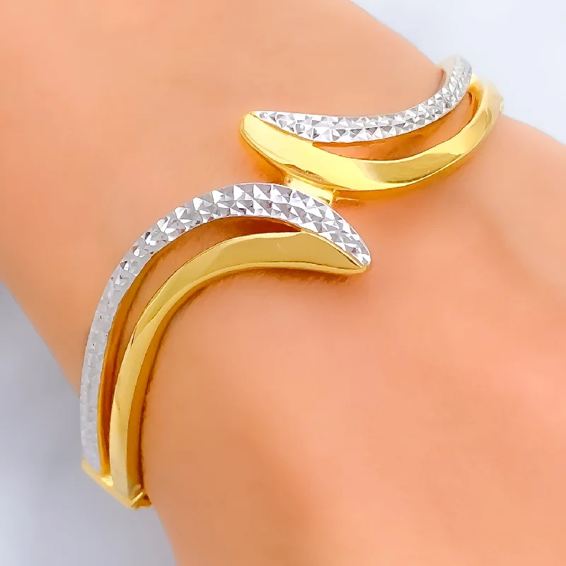 Women’s adjustable charm bracelets-Timeless Classy 22k Gold Bangle Bracelet