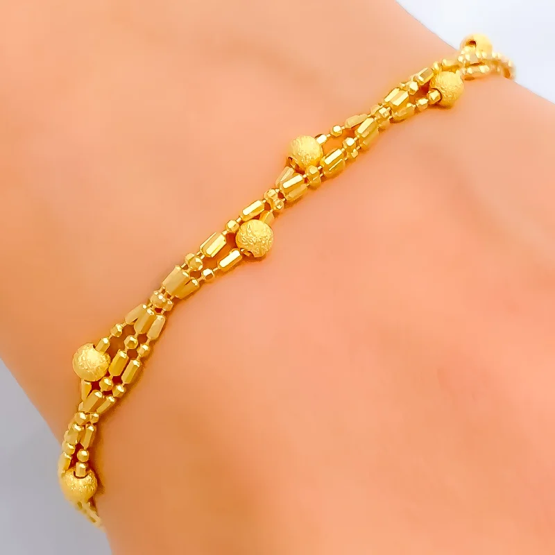 Women’s personalized bangles-Dazzling Classy 22K Gold Bracelet