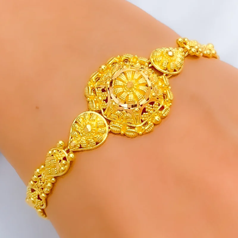 Women’s romantic bracelets-Iconic Delightful 22k Gold Bracelet