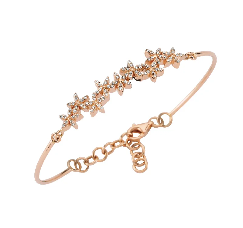 Women’s thin bangles-APPLE SEED GOLD DIAMOND BRACELET