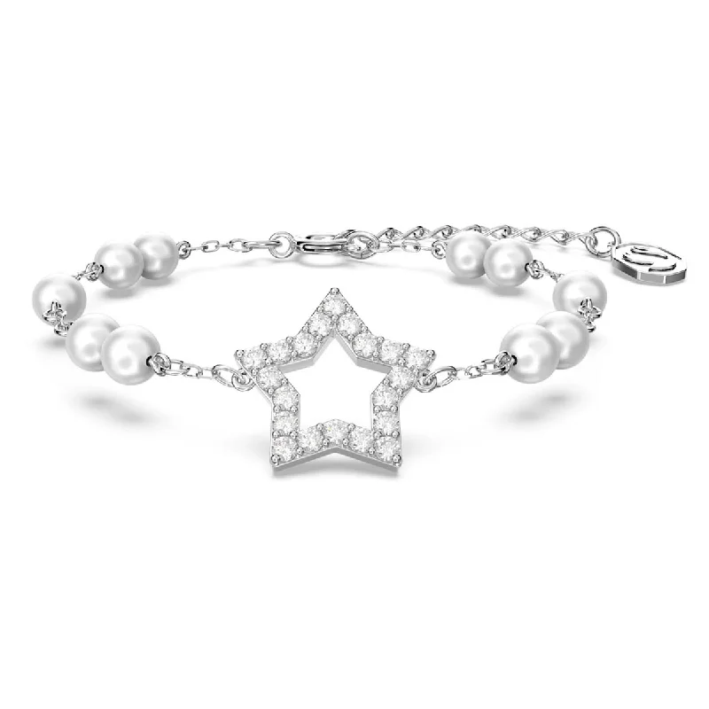 Women’s statement bracelets-Swarovski Crystal Stella Pearl Star Bracelet