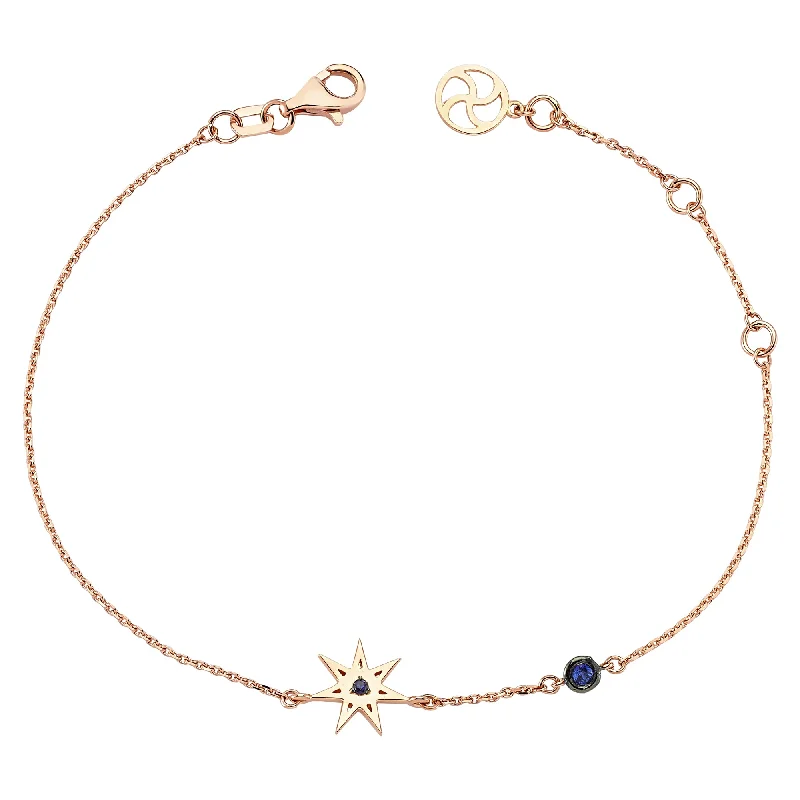 Women’s vintage bracelets-FAIRY STAR GOLD SAPPHIRE BRACELET