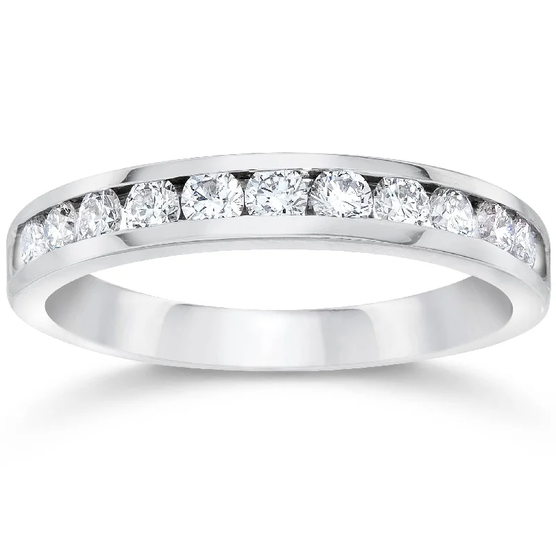 Women’s pear-shaped engagement rings-1/2CT Diamond Wedding Ring White Gold