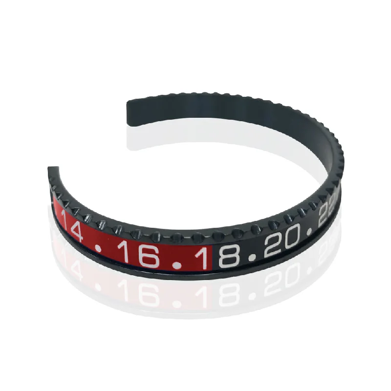 Women’s statement bracelets-Stainless Steel Red and Black Watch Speedometer Bracelet