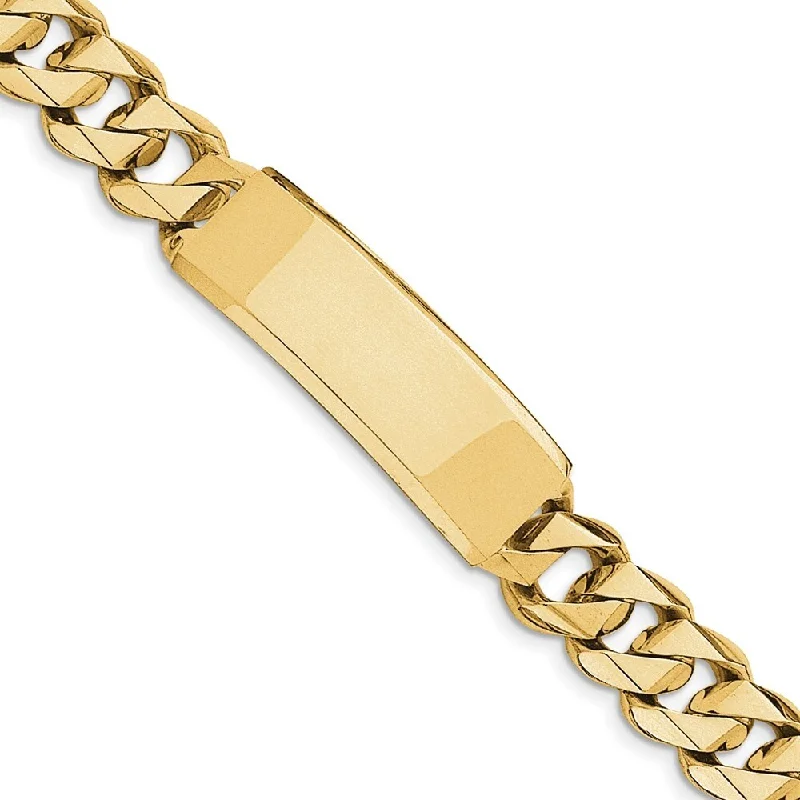 Women’s multicolored bracelets-14k Yellow Gold Hand-polished Curb Link ID Bracelet, 8.5"