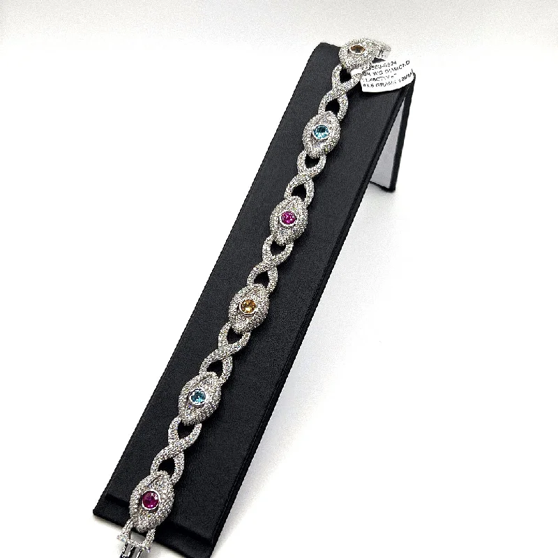 Women’s chic bracelets-10KT DIAMOND EYE BRACELET