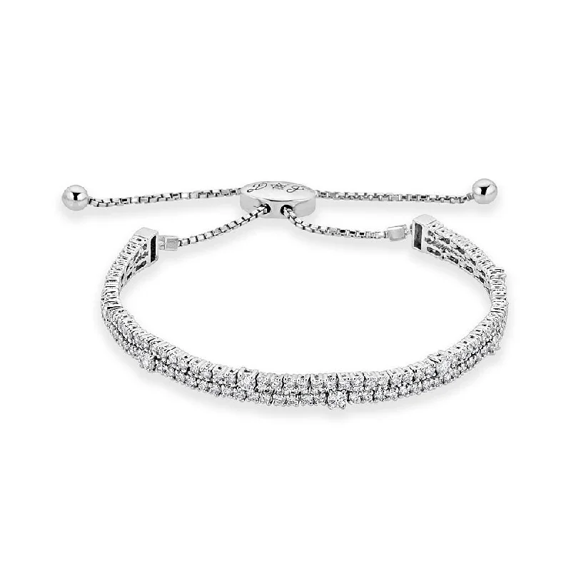 Women’s anniversary bracelets-Two Row Adjustable Bracelet