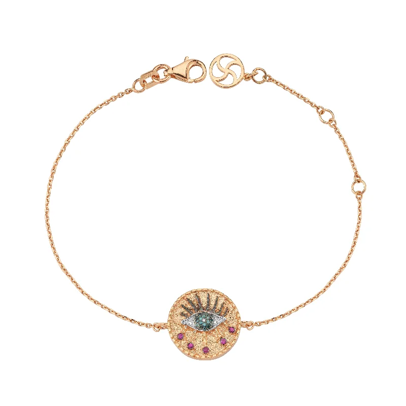 Women’s vintage-inspired bracelets-EYE LIGHT GOLD BRACELET