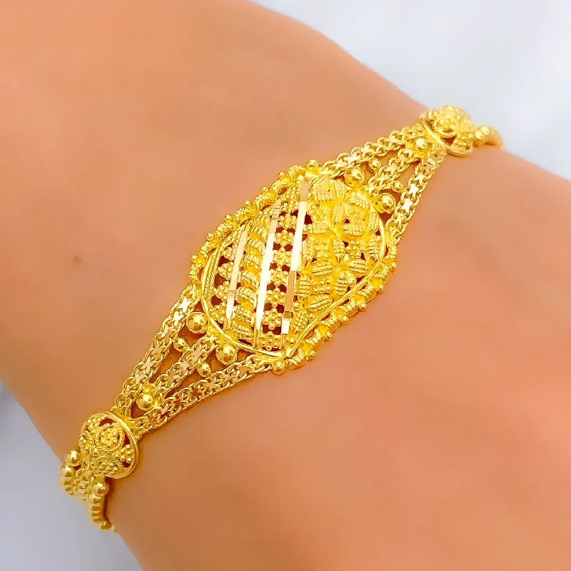 Women’s double-layer bracelets-Upscale Elevated 22k Gold Bracelet