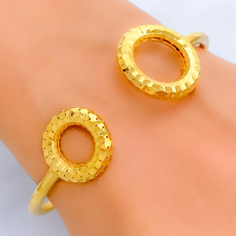 Women’s chic bangles-Jazzy Elevated 21k Statement Bangle Bracelet