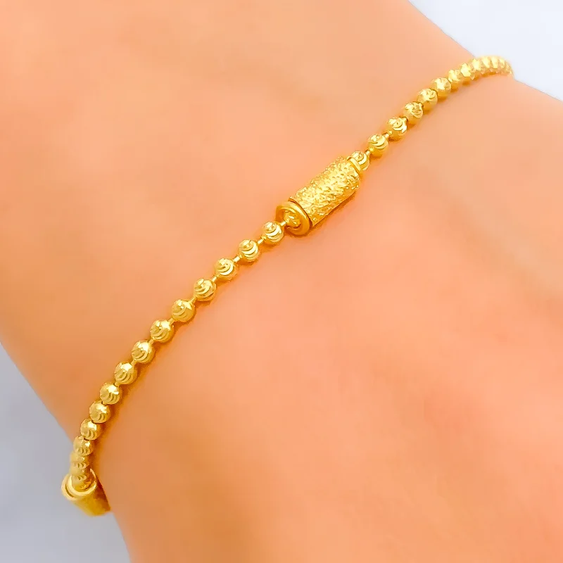 Women’s diamond cuff bracelets-Lightweight Ethereal 22K Gold Bracelet