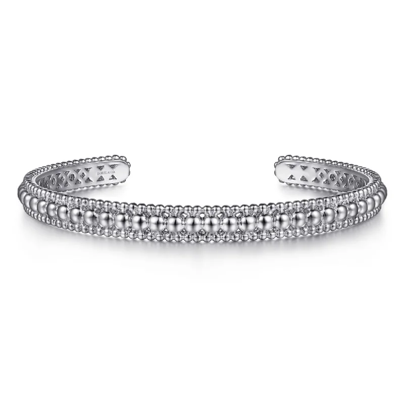 Women’s stretch bracelets-Gabriel Bujukan Cuff Bracelet in Sterling Silver