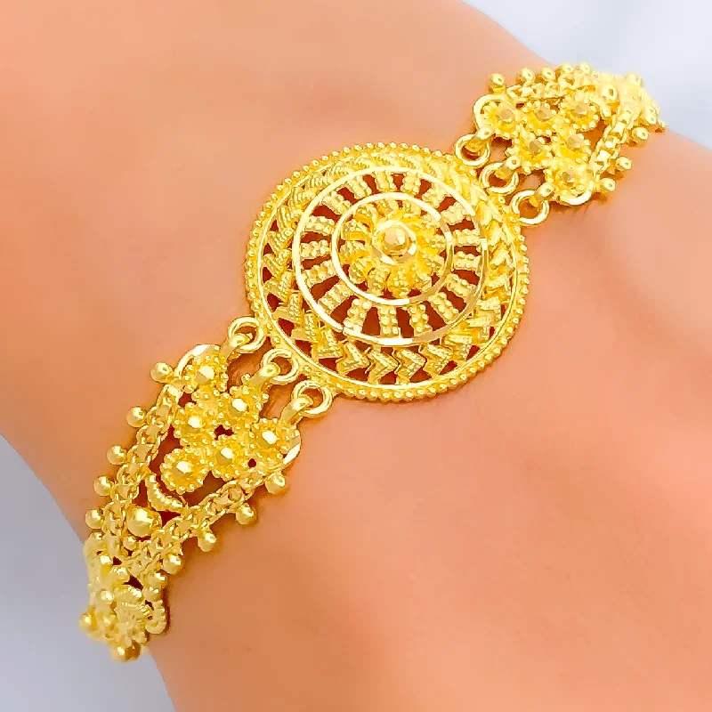 Women’s bangles-Decadent Ethereal 22k Gold Bracelet