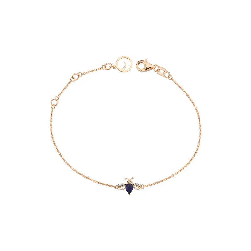 Women’s boho bracelets-BEE GOLD DIAMOND BRACELET