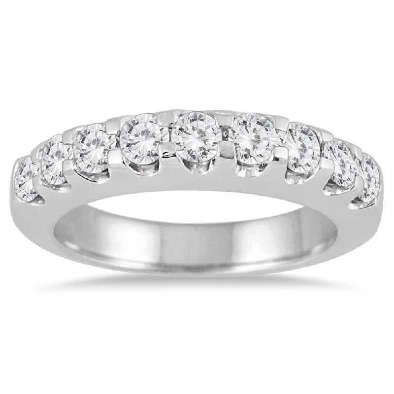 Women’s custom-designed engagement rings-Marquee Jewels 10K White Gold 1ct TDW Diamond Wedding Band